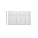 Jucoan 2 Pack 10-Well Ceramic Watercolor Painting Palette | 7-1/2 x 4-1/3-Inch Rectangle Artist Paint Palette | Mixing Tray for Oil Painting