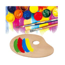 Wooden Palette | 8" x 12" Oval Shaped Wooden Painting Palette Oil