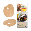 Wooden Palette | 8" x 12" Oval Shaped Wooden Painting Palette Oil