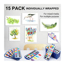 16 Colors Watercolor Paint Set Bulk | 15 Pack | Shuttle Art Watercolor Paint Set with Paint Brushes