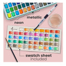 ARTIST | Watercolor Paint Set 48 Vivid Colors | Including Metallic And Fluorescent Colors