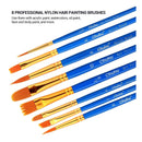 Ohuhu Acrylic Paint Set with 8 Brushes | Ohuhu 48 Colors (12ml each) Acrylic Painting Tubes