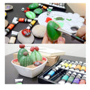 Ohuhu Acrylic Paint Set with 8 Brushes | Ohuhu 48 Colors (12ml each) Acrylic Painting Tubes