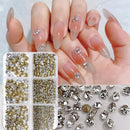 Blue Crystals Nail Charm Nail Art Rhinestones Round Bead Nail Art Gems Nail Jewelry Tips Nail Art Decor For DIY Ornament