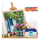 INK LAB | Non-Toxic Acrylic Paint Set | 24 Vibrant Colors | Acrylic Paint That Does Not Fade