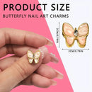 20 Pcs 3D Butterfly Nail Charms Rhinestones For Nail Diamonds Nail Art Metal Gems Glitter Decor Crystal Nail Charms Design Nail Accessories
