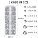 2400 Pcs Nail Gems Crystal Nail Art Artificial Rhinestones Kit |Clear Flatback Artificial Rhinestones Gems Stones With Storage Organizer Box