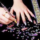 Nail Art Rhinestones Kit | 8400 Pcs Multi Shapes Glass Crystal AB Nail Stones | Nail Jewels Flatback Nail Gems Rhinestones | Packaged
