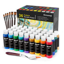 Emooqi Acrylic Paint | 36 | Color Paint Supply Set |  2-oz (60 Ml) Bottles