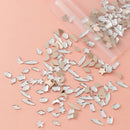60 Pcs Small Flat Back White Crystal Rhinestones Multi Shapes Sizes Transparent White Glass Gems Nail Art Rhinestones For Nails Crafts