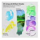 Emooqi Acrylic Paint | 36 | Color Paint Supply Set |  2-oz (60 Ml) Bottles