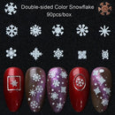 Snowflakes Nail Art Glitter Decals Christmas Nail Stickers Nail Sequins Paillette 3D Sparkly Nail Flakes