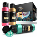 Ohuhu | Metallic Acrylic Paint Set | 24 Metallic Colors | 59 ml  2 oz