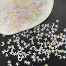 50 Pcs Resin Star Moon Sun Manicure Glitter Gel Polish Nail Art Sequins Manicure Decorations