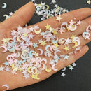 50 Pcs Resin Star Moon Sun Manicure Glitter Gel Polish Nail Art Sequins Manicure Decorations