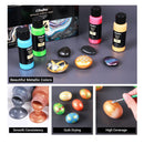 Ohuhu | Metallic Acrylic Paint Set | 24 Metallic Colors | 59 ml  2 oz