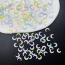 50 Pcs Resin Star Moon Sun Manicure Glitter Gel Polish Nail Art Sequins Manicure Decorations
