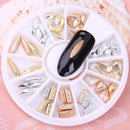 Shiny Metal Nail Art Decals Frosted Rivet Metal Accessories Box Decorations