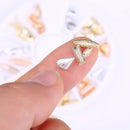 Shiny Metal Nail Art Decals Frosted Rivet Metal Accessories Box Decorations