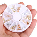 Shiny Metal Nail Art Decals Frosted Rivet Metal Accessories Box Decorations