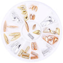 Shiny Metal Nail Art Decals Frosted Rivet Metal Accessories Box Decorations