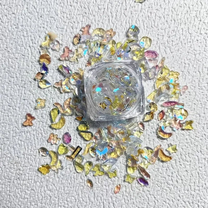 50 Pcs Nail Art Rhinestones | Multi Shape Mix Nail Gems Gemstones For Decoration DIY Nail Art