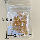 50 Pcs Champagne Nail Art Rhinestones | Multi Shape Mix Nail Gems Gemstones | Craft Glass For Decoration DIY Nail Art