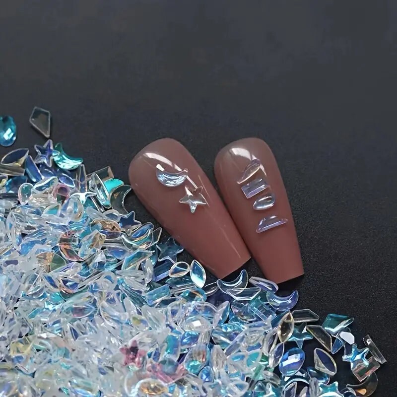 50 Pcs Nail Art Rhinestones | Multi Shape Mix Nail Gems Gemstones For Decoration DIY Nail Art