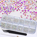 Glamorous Nail Art Decoration | Nail Art Rhinestone Decoration With Pickup Pencil & Tweezer For DIY Nail Art Decoration