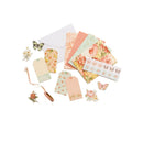 Floral Card Making Kit and Supplies | 32 Blank Cards with A2 Envelopes | Washi Tape | Stickers | Ephemera