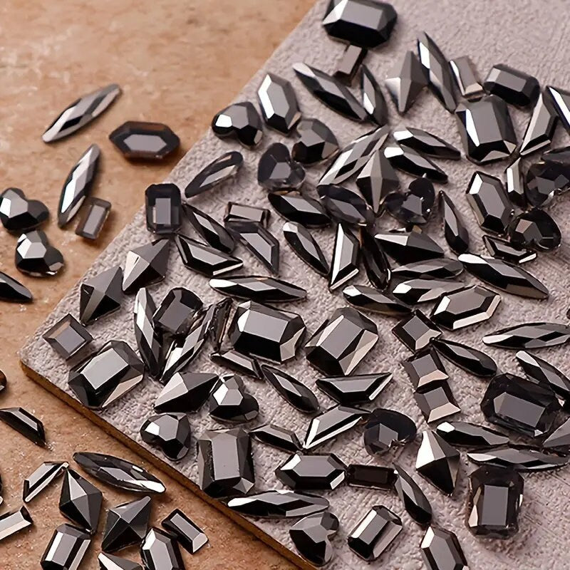 50 Pcs Nail Art Rhinestones | Multi Shape Mix Nail Gems Gemstones | Craft Glass For Decoration DIY Nail Art
