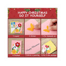 13 Pieces Card Making Kits Christmas DIY Handmade Greeting Card for Kids Thank You Card Art Crafts Making Accessories