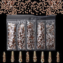 2080 Pcs Nail Rhinestones Crystal Glass Flatback Rhinestones Nail Crystals Champagne For Nail Crafts Art Design Decorations | S6~S16