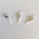 Fairy Wand With Artificial Gem Nail Decals | Glitter Nail Art Fairy Wand | For DIY Nail Art Decorations Accessories For Women Girls Gifts