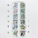 12 Grids Sparkly Bling 3D Rhinestones For Nail Art DIY Craft Shiny Flat Back Glass Crystal Stones Set Jewels Nail Decorations