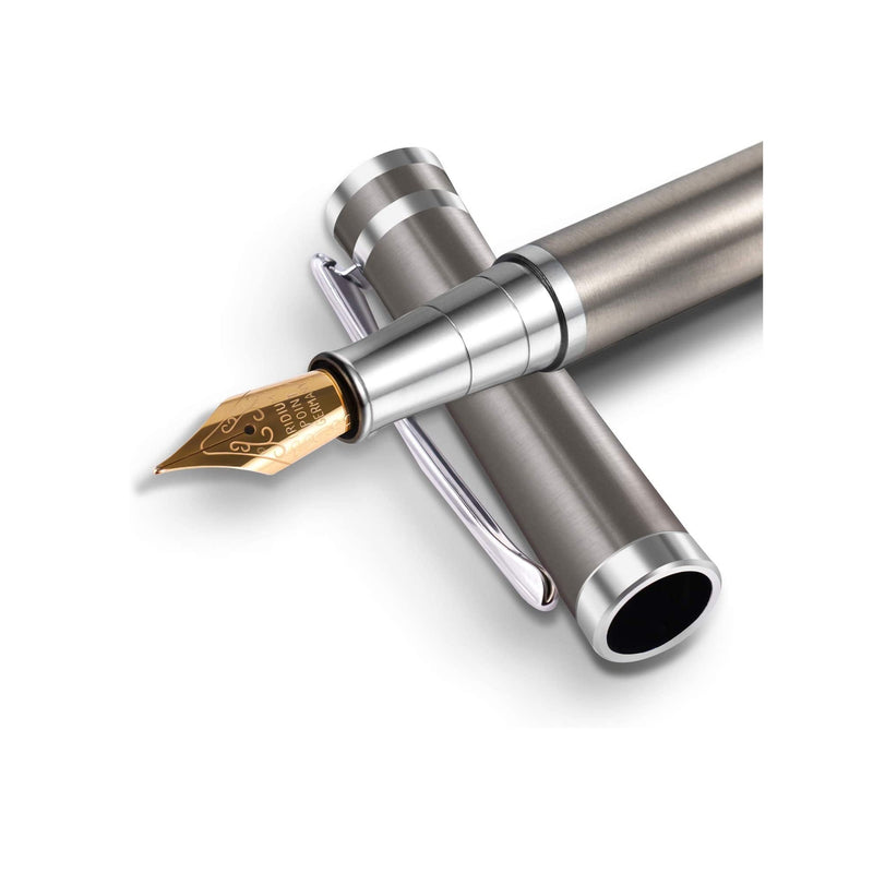 BEILUNER Luxury Fountain Pen Set,Solid 24K Gilded Extra Fine Nib