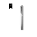 BEILUNER Luxury Fountain Pen Set,Solid 24K Gilded Extra Fine Nib | Silver Stainless Steel Body