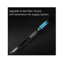 BEILUNER Luxury Fountain Pen Set,Solid 24K Gilded Extra Fine Nib | Silver Stainless Steel Body