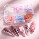 Bow Nail Charms For Acrylic Nails 3D Art Nail Charms Aurora Bow Nail Decoration Sticker Resin Manicure Jewelry Large Size Bow