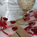 Irregular Red Nail Rhinestones Flat Back Clear Glass Shape Nail Rhinestones Nail Art Decoration Craft Accessory