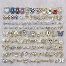 5 Pcs 3D Nail Art Butterfly Decoration | Luxury Metal Nail Art Rhinestones Charms Shiny Nail Crystal Diamonds Gems | Manicure Craft Design