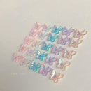 20pcs Resin Aurora Butterfly Nail Decoration
