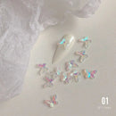 20pcs Resin Aurora Butterfly Nail Decoration