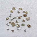 5 Pcs 3D Nail Art Butterfly Decoration | Luxury Metal Nail Art Rhinestones Charms Shiny Nail Crystal Diamonds Gems | Manicure Craft Design