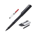 Boxiti Set | Lamy Safari Fountain Pen Charcoal | Fine Nib | 5 Black Ink Cartridges | Z28 Converter and Wipe