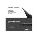 Boxiti Set | Lamy Safari Fountain Pen Charcoal | Fine Nib | 5 Black Ink Cartridges | Z28 Converter and Wipe