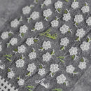 5D Flowers Nail Art Stickers | Self-Adhesive Nail Decals Relief Holographic Nail Manicure Decoration For Women Girls, White