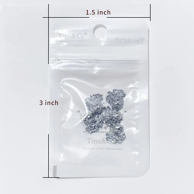 Angel Shape Nail Charms | Silvery Nail Gems | Metal Nail Stones | For 3D Nails Art Decoration Jewelry Making