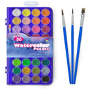 Smart Color Art Set Of 36 Watercolor Trays | Watercolor Paint Set With 4 Brushes