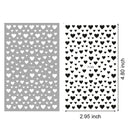 2 Pcs Black White Love Heart 3D Nail Art Stickers Set Mixed Sizes Valentine's Heart Design Adhesive Decal Polish Slider Heart